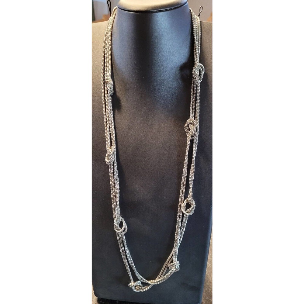 Vintage Silver Knotted Bubble Necklace